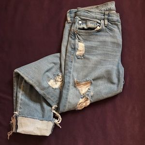 Hudson Crop Riley Distressed Jeans Sz 27